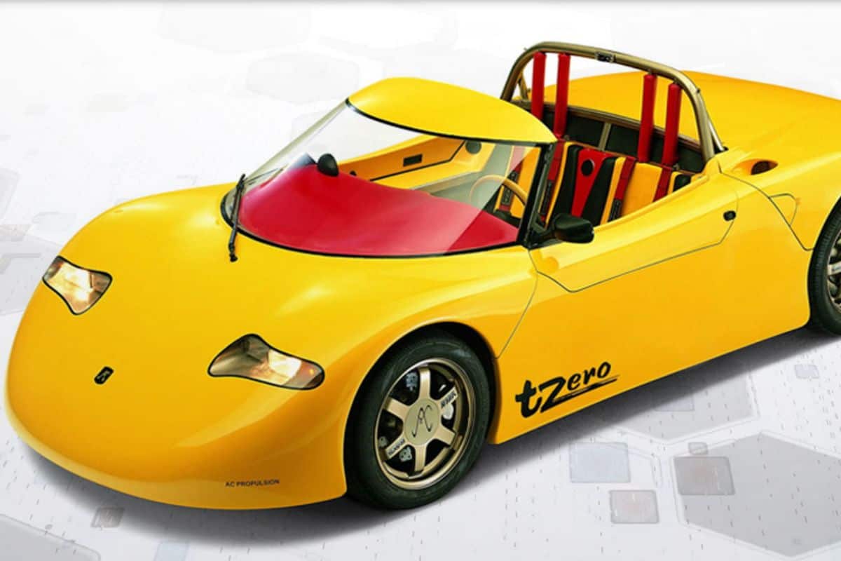 Yellow AC Propulsion tzero sportscar