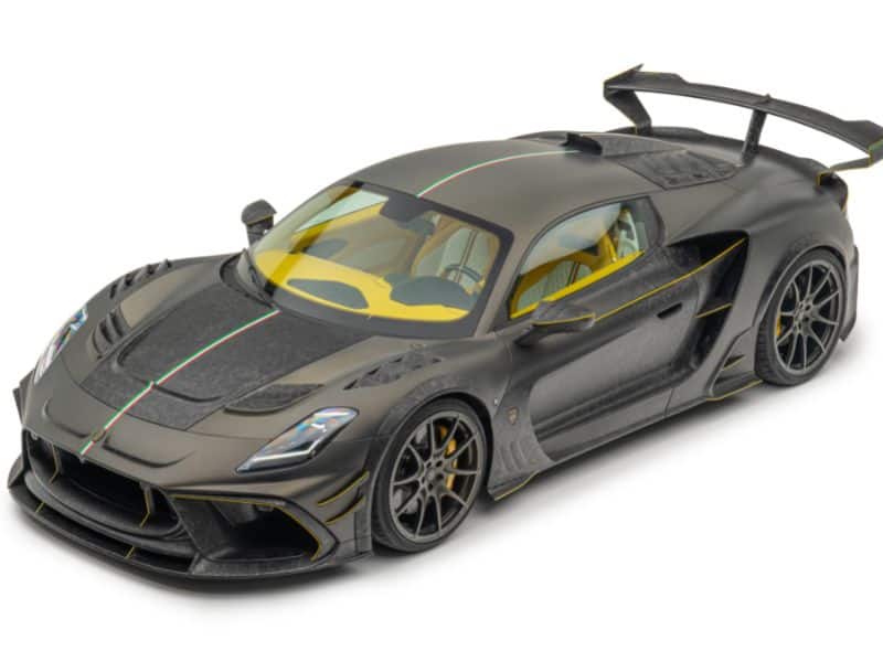 2023 forged carbon Mansory Maserati MC20 First Edition with a yellow interior